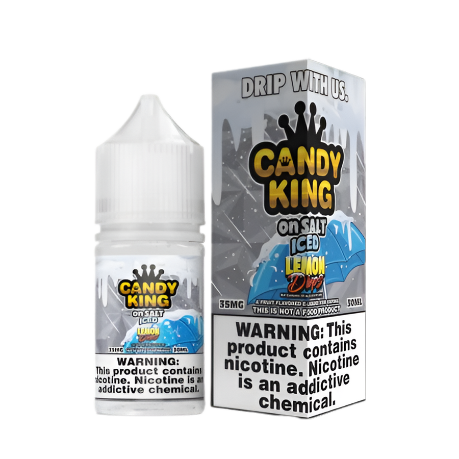 Candy King Iced Salt Nicotine Vape Juice 35 Mg 30 Ml Lemon Drops Iced