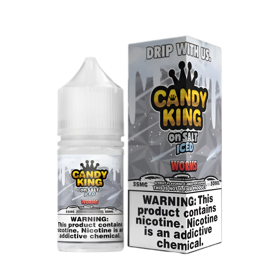 Candy King Iced Salt Nicotine Vape Juice 35 Mg 30 Ml Worms Iced