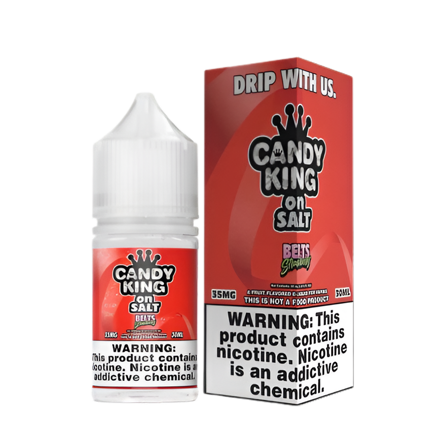 Candy King Salt Nicotine Vape Juice 35 Mg 30 Ml Strawberry Belts