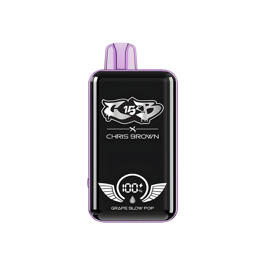 Chris Brown CB15K Disposable Vape Grape Blow Pop  