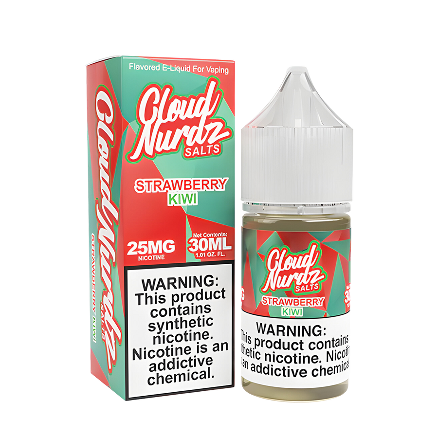 Cloud Nurdz Iced Salt Nicotine Vape Juice 25 Mg Strawberry Kiwi Iced 