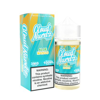 Cloud Nurdz Iced Freebase Vape Juice 3 Mg 100 Ml Aloe Mango Iced