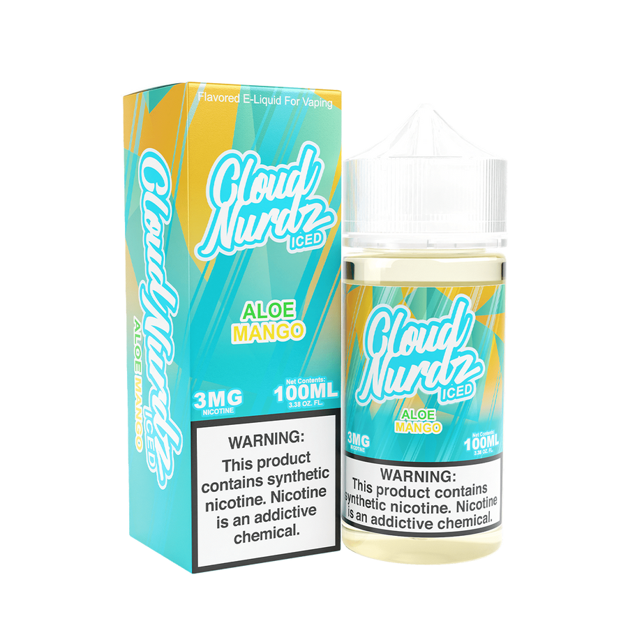 Cloud Nurdz Iced Freebase Vape Juice 3 Mg 100 Ml Aloe Mango Iced