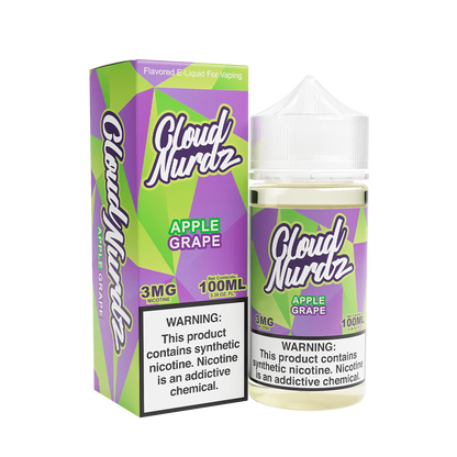 Cloud Nurdz Freebase Vape Juice 3 Mg 100 Ml Apple Grape