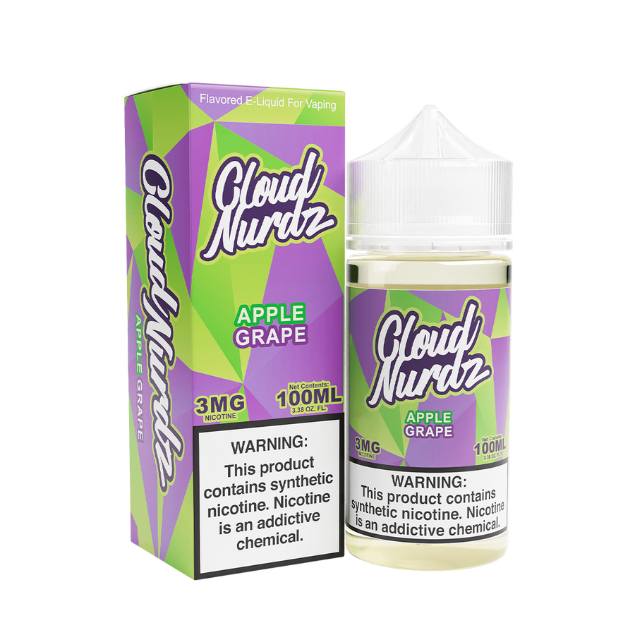 Cloud Nurdz Freebase Vape Juice 3 Mg Apple Grape 