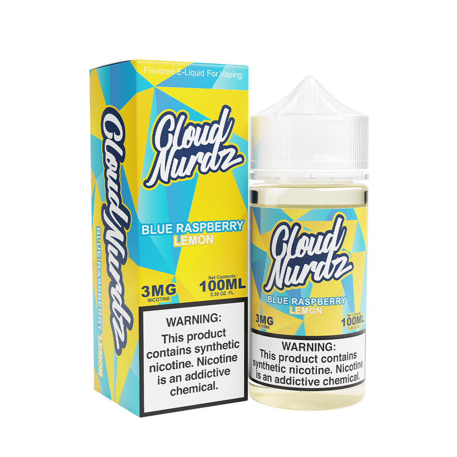 Cloud Nurdz Freebase Vape Juice 3 Mg Blue Raspberry Lemon 