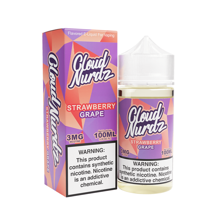 Cloud Nurdz Freebase Vape Juice 3 Mg Strawberry Grape 