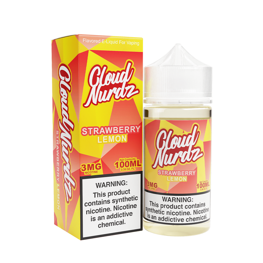 Cloud Nurdz Freebase Vape Juice 3 Mg 100 Ml Strawberry Lemon