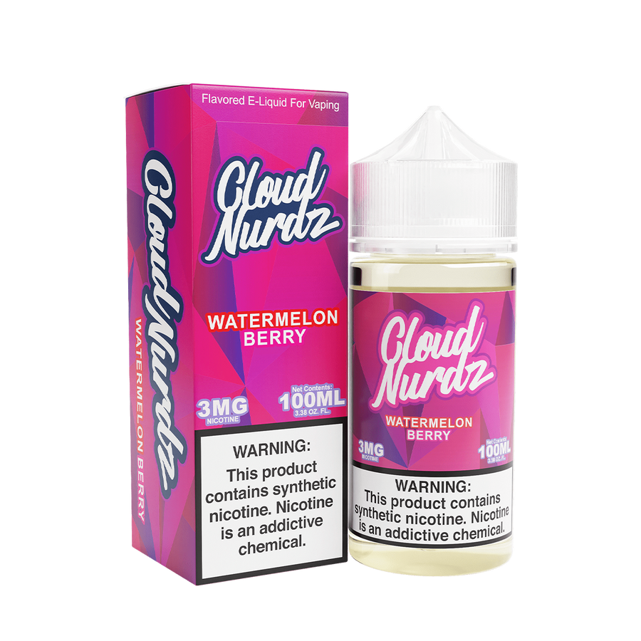 Cloud Nurdz Freebase Vape Juice 3 Mg 100 Ml Watermelon Berry