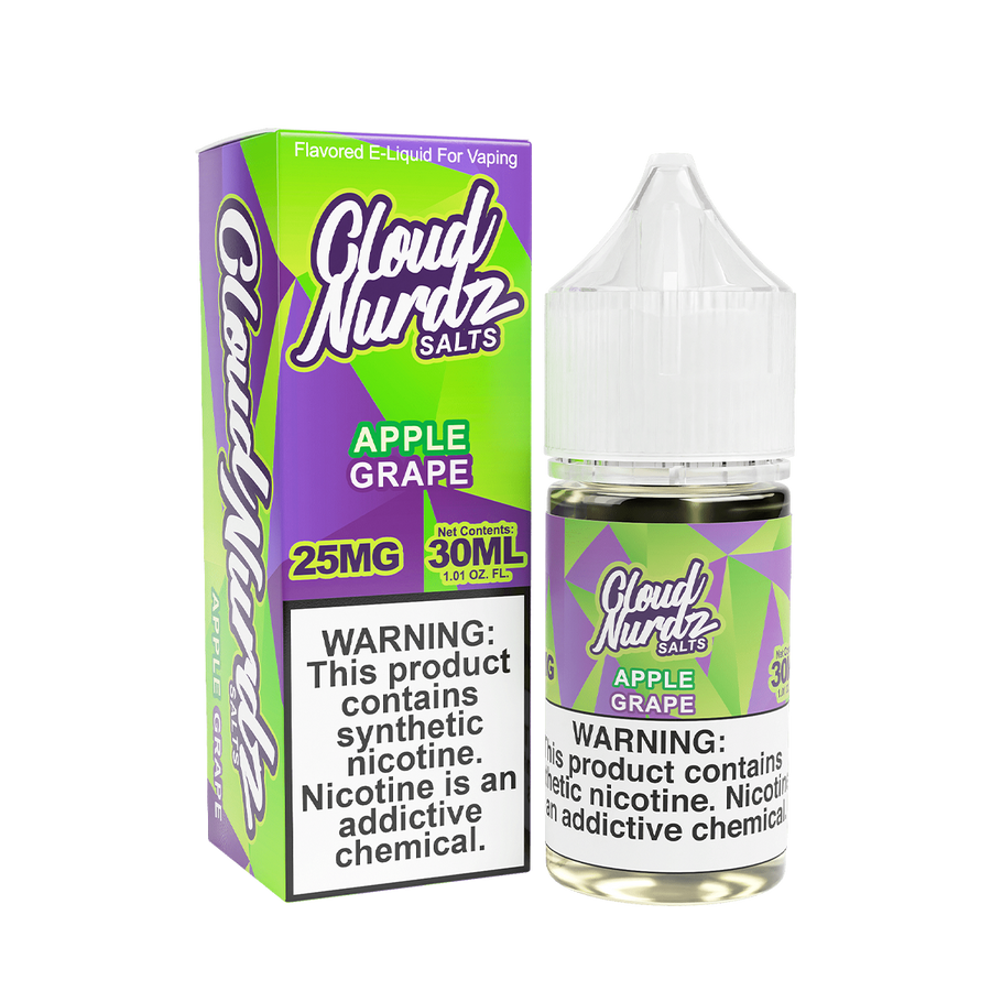 Cloud Nurdz Salt Nicotine Vape Juice 25 Mg 30 Ml Apple Grape