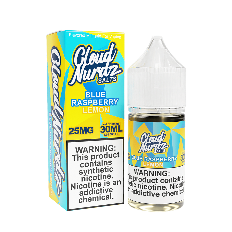 Cloud Nurdz Salt Nicotine Vape Juice 25 Mg Blue Raspberry Lemon 