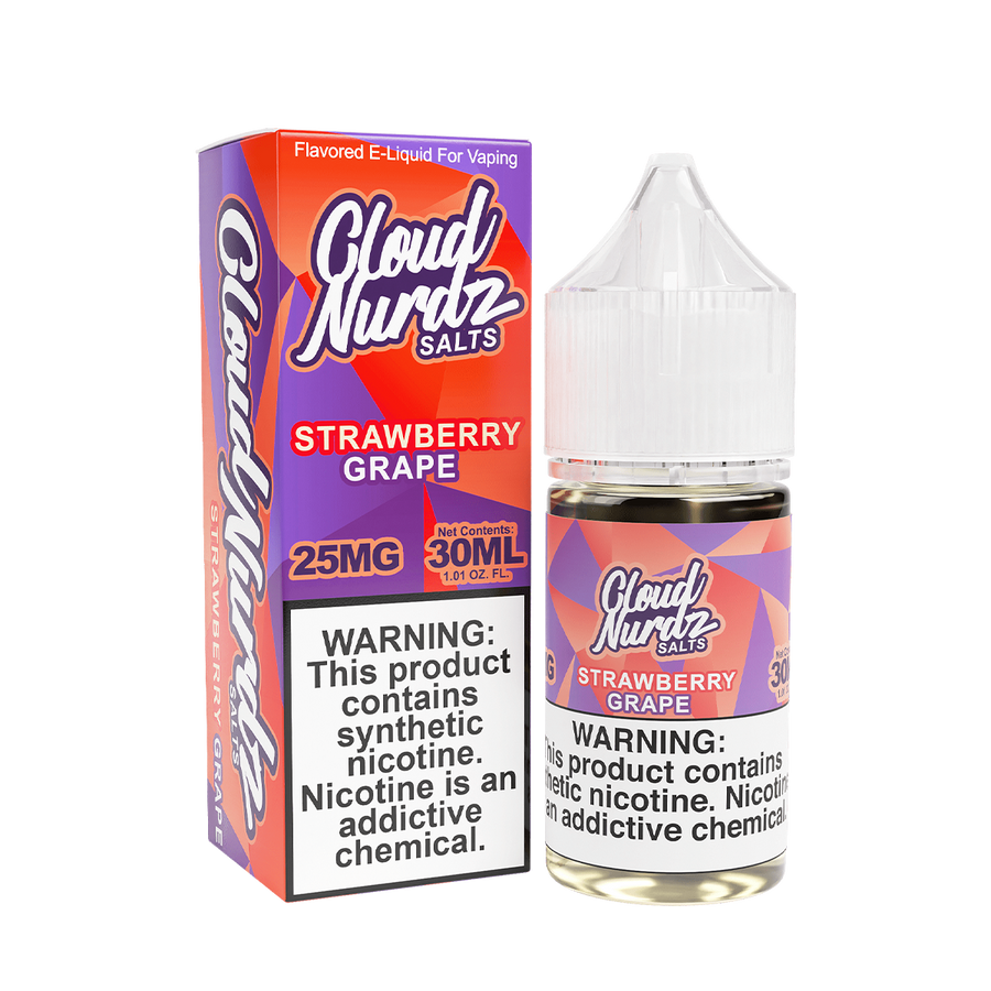 Cloud Nurdz Salt Nicotine Vape Juice 25 Mg Strawberry Grape 