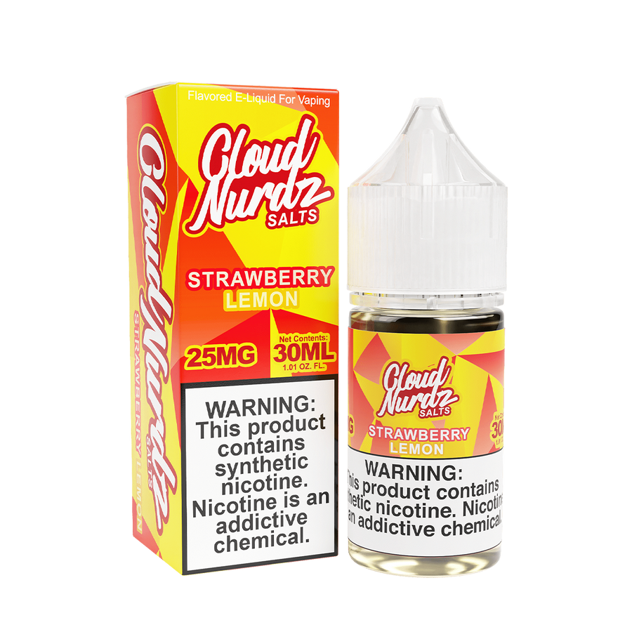 Cloud Nurdz Salt Nicotine Vape Juice 25 Mg Strawberry Lemon 