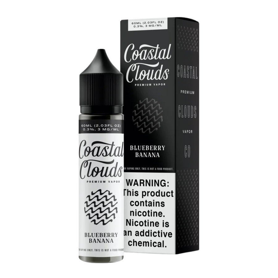 Coastal Clouds Freebase Vape Juice 0 Mg Blueberry Banana 