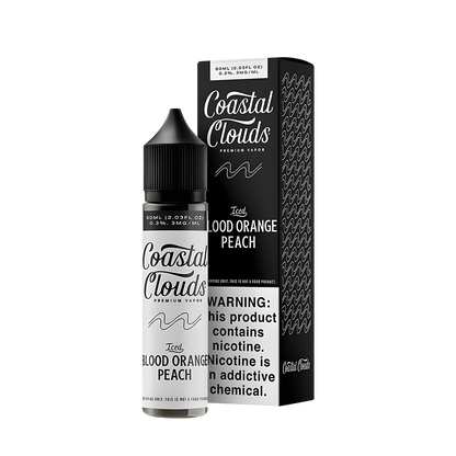 Coastal Clouds Freebase Vape Juice 0 Mg Iced Blood Orange Peach 