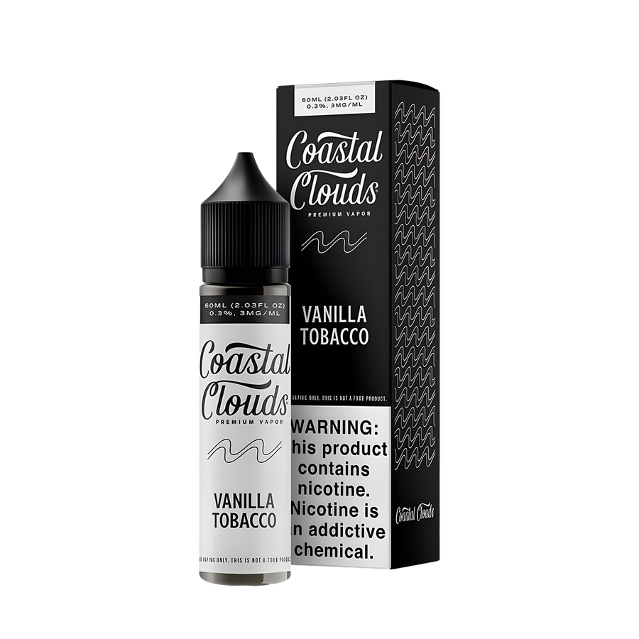 Coastal Clouds Freebase Vape Juice 3 Mg 60 Ml Vanilla Tobacco