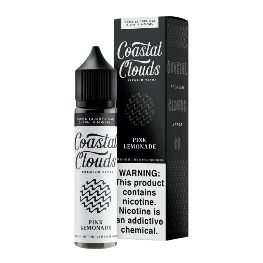 Coastal Clouds Freebase Vape Juice 0 Mg Pink Lemonade 