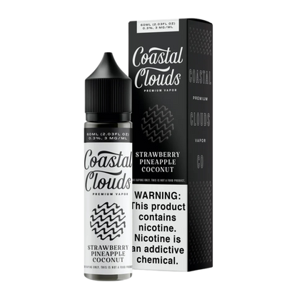 Coastal Clouds Freebase Vape Juice 0 Mg Strawberry Pineapple Coconut 