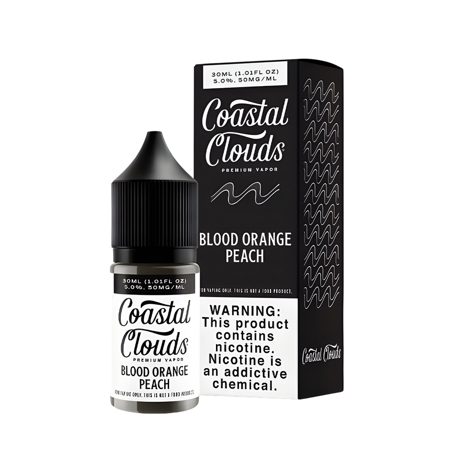 Coastal Clouds Salt Nicotine Vape Juice 50 Mg 30 Ml Blood Orange Peach