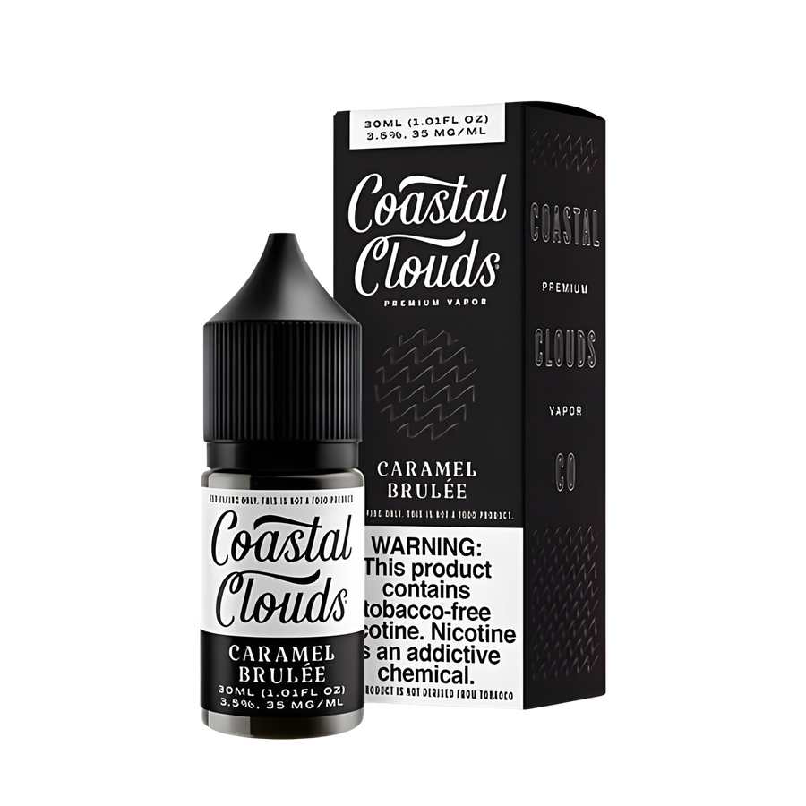 Coastal Clouds Salt Nicotine Vape Juice 50 Mg 30 Ml Caramel Brulee