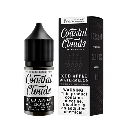 Coastal Clouds Salt Nicotine Vape Juice 50 Mg Iced Apple Watermelon 