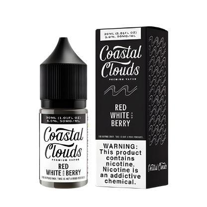 Coastal Clouds Salt Nicotine Vape Juice 50 Mg Red White Berry 