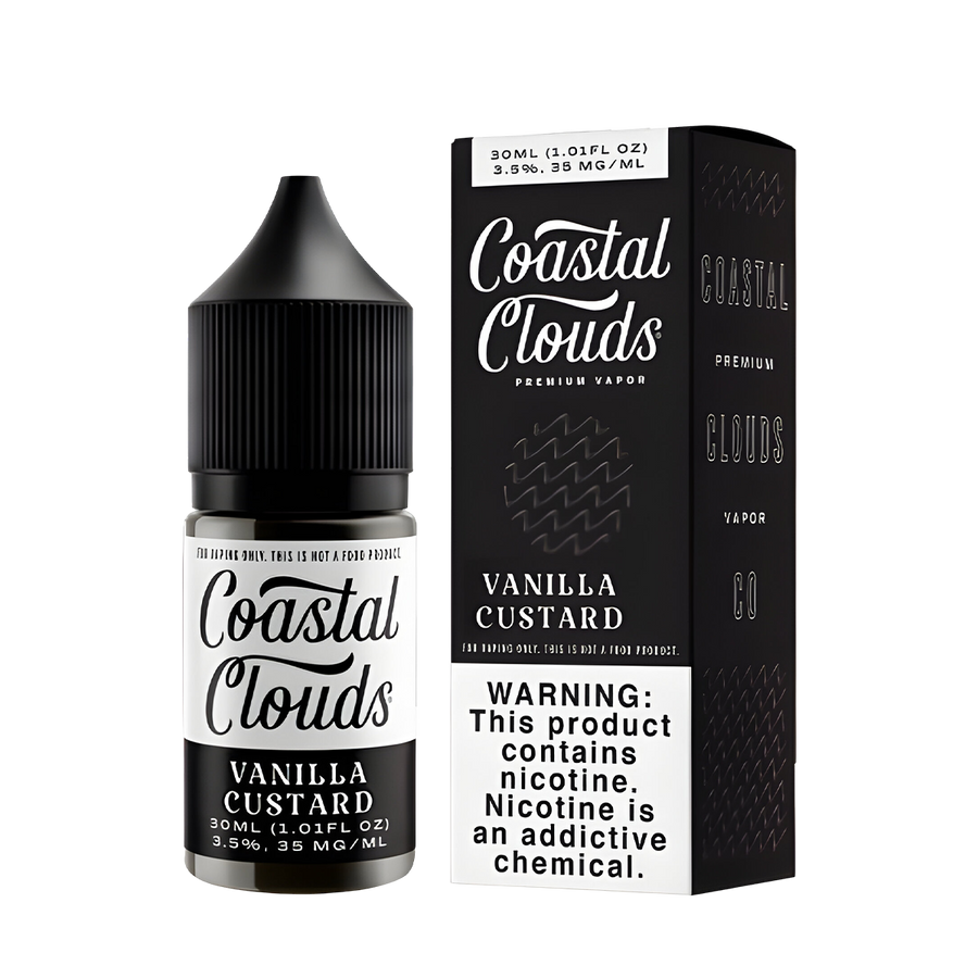 Coastal Clouds Salt Nicotine Vape Juice 35 Mg 30 Ml Vanilla Custard
