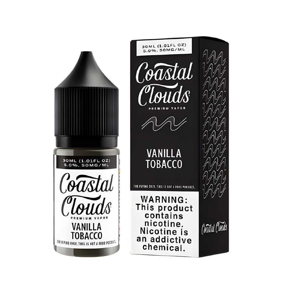 Coastal Clouds Salt Nicotine Vape Juice 50 Mg 30 Ml Vanilla Tobacco