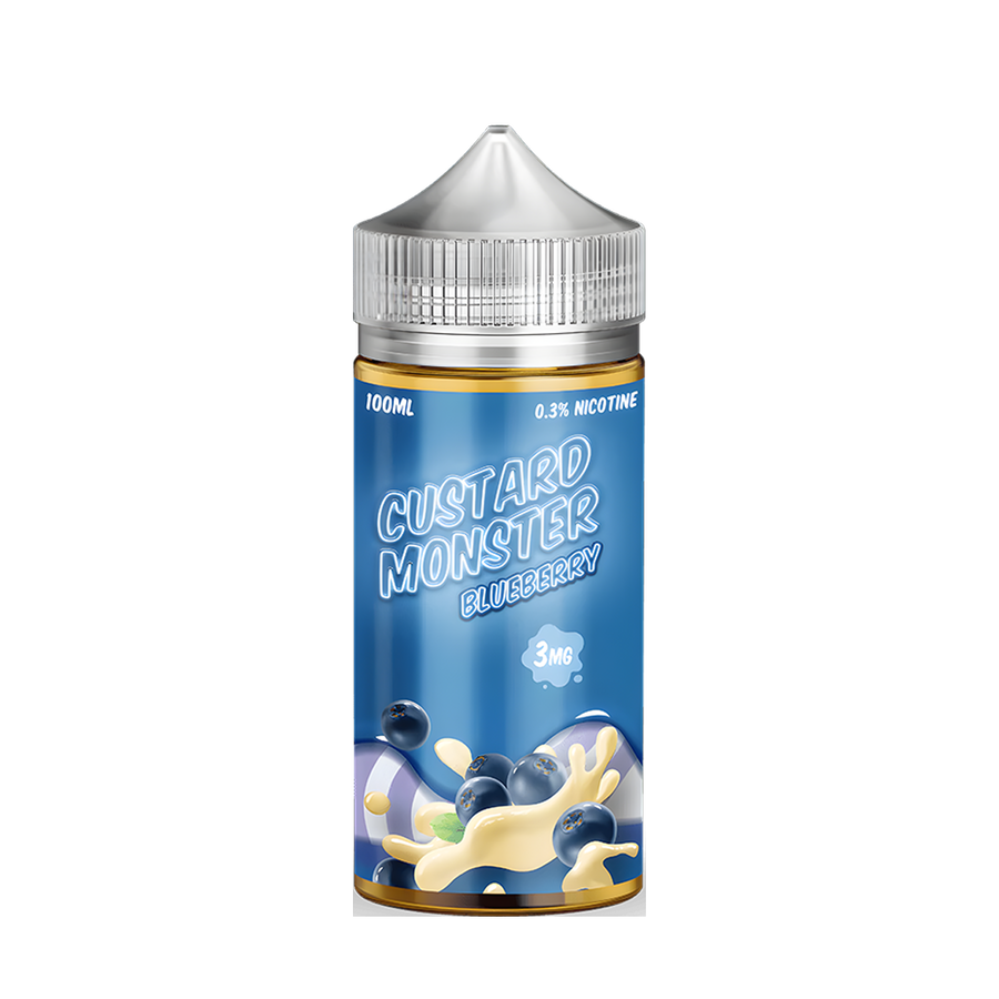 Custard Monster Freebase Vape Juice 0 Mg Blueberry Custard 