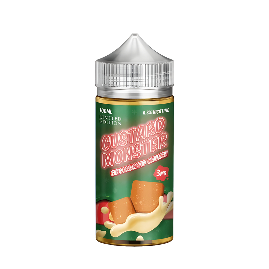 Custard Monster Freebase Vape Juice 3 Mg NTD Gingerbread Crunch Custard 