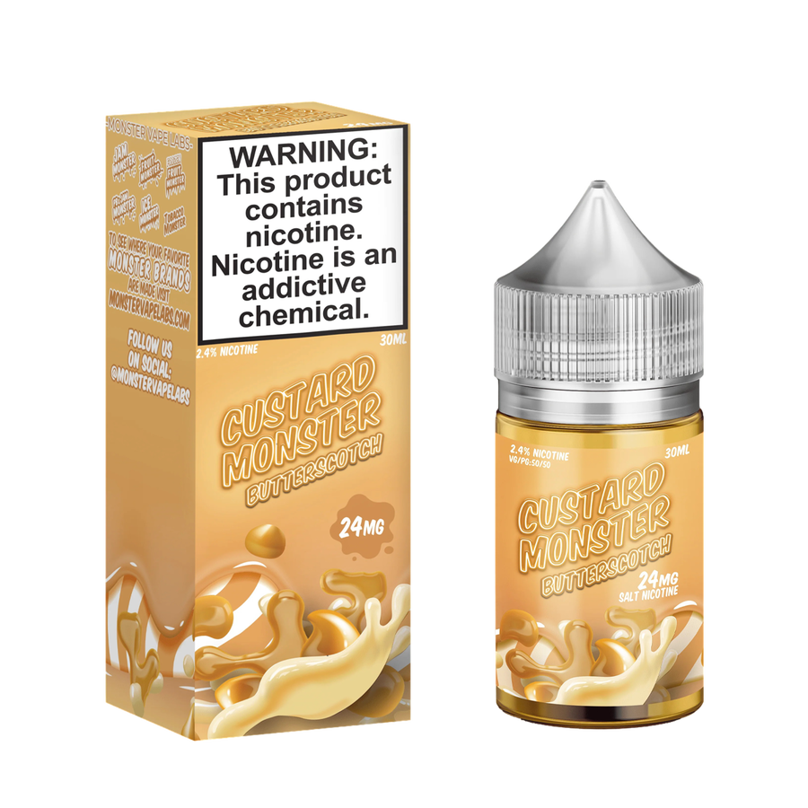 Custard Monster Salt Nicotine Vape Juice 24 Mg Butterscotch Custard 