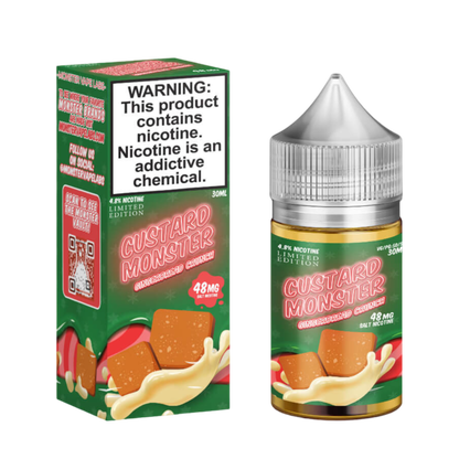 Custard Monster Salt Nicotine Vape Juice 24 Mg 30 Ml NTD Gingerbread Crunch