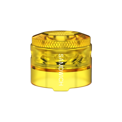 Dovpo Translucent polished cap combo of the samdwich rda Side Air Intake Amber 