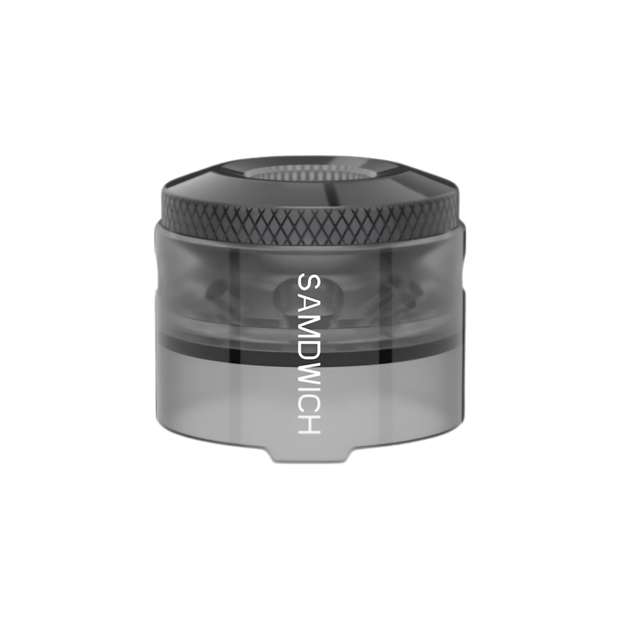 Dovpo Translucent polished cap combo of the samdwich rda Side Air Intake Black 