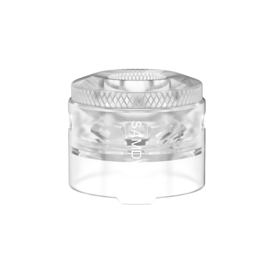 Dovpo Translucent polished cap combo of the samdwich rda Side Air Intake White 