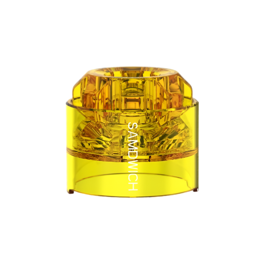 Dovpo Translucent polished cap combo of the samdwich rda Top Air Intake Amber 