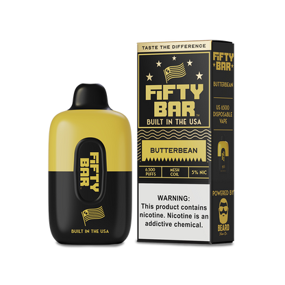 Fifty Bar 6500 Disposable Vape Butterbean  