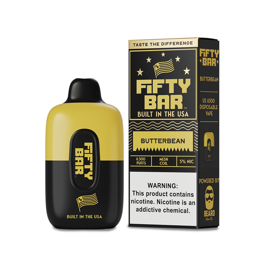 Fifty Bar 6500 Disposable Vape Butterbean  