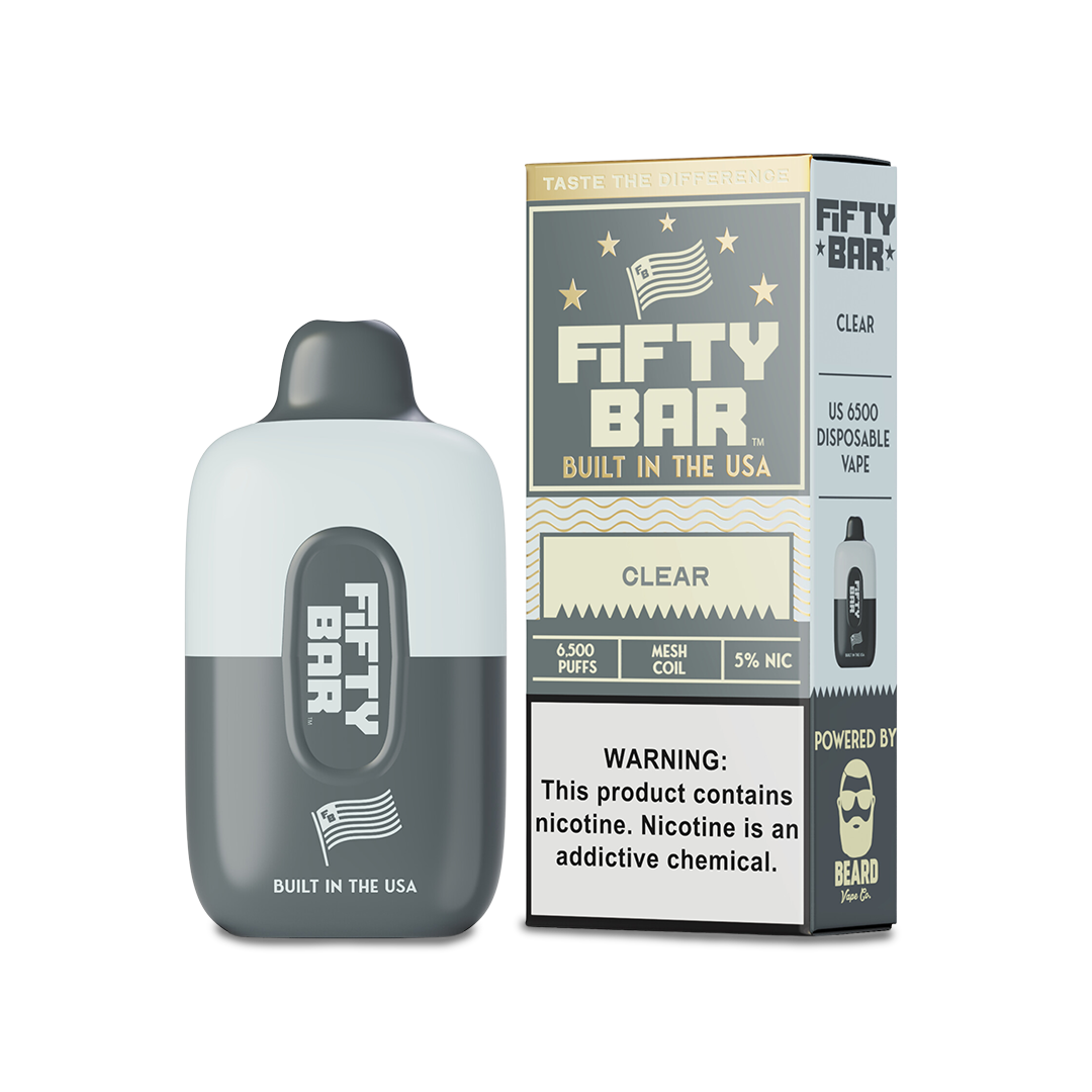 Fifty Bar 6500 Disposable Vape Clear  