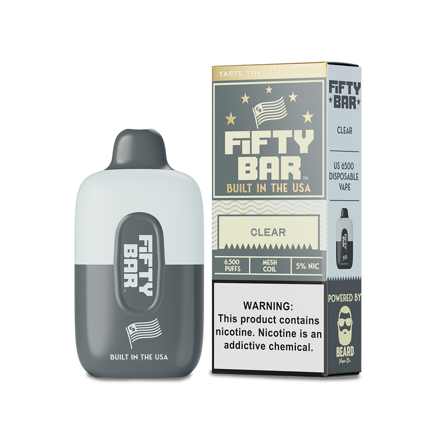 Fifty Bar 6500 Disposable Vape Clear  