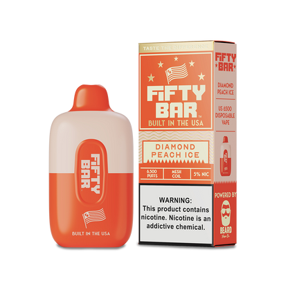 Fifty Bar 6500 Disposable Vape Diamond Peach Ice  