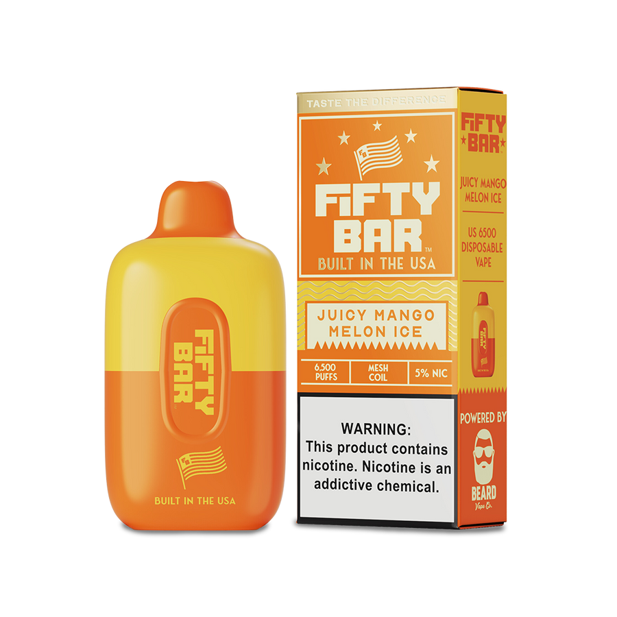 Fifty Bar 6500 Disposable Vape Juicy Mango Melon Ice  