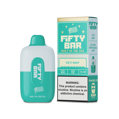 Fifty Bar 6500 Disposable Vape Yeti Mint  