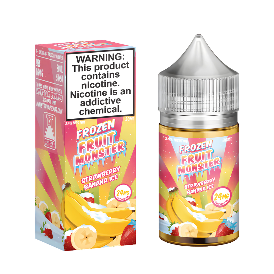 Frozen Fruit Monster Salt Nicotine Vape Juice 24 Mg Strawberry Banana Ice 