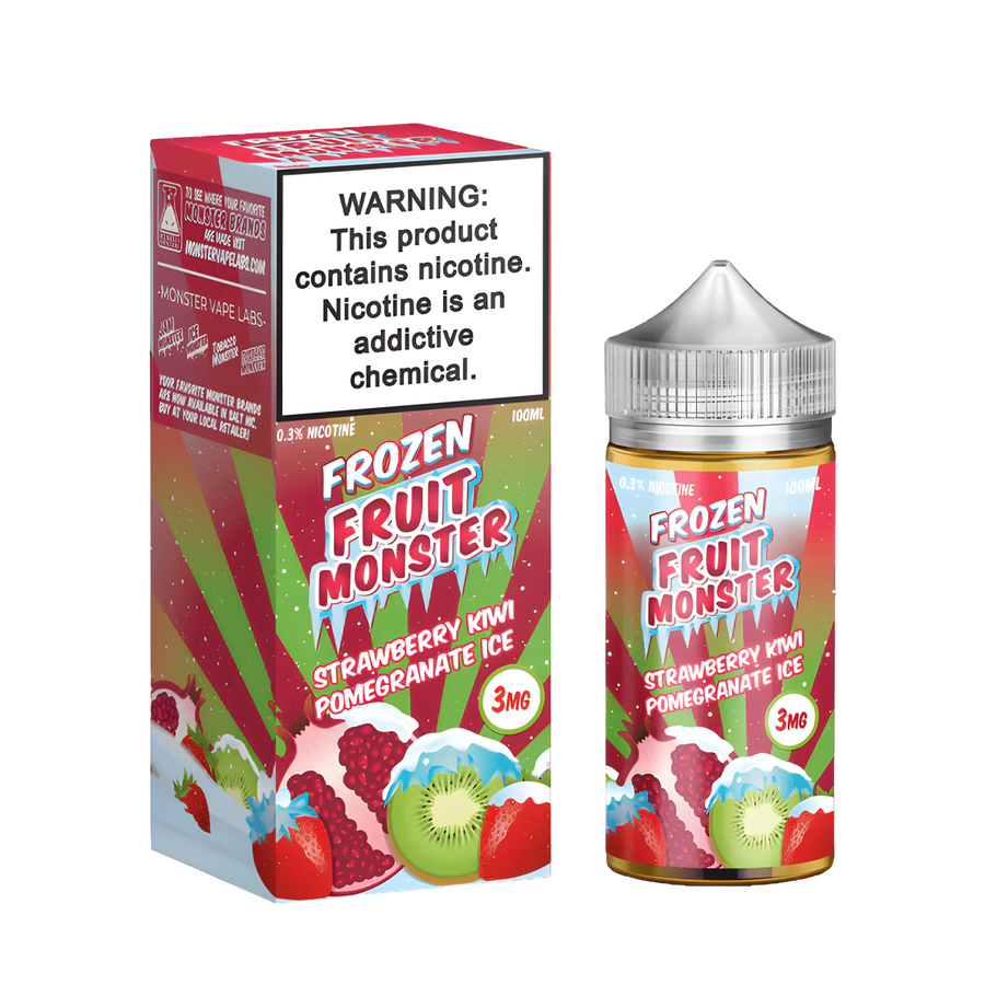 Frozen Fruit Monster Salt Nicotine Vape Juice 24 Mg Strawberry Kiwi Pomegranate Ice 