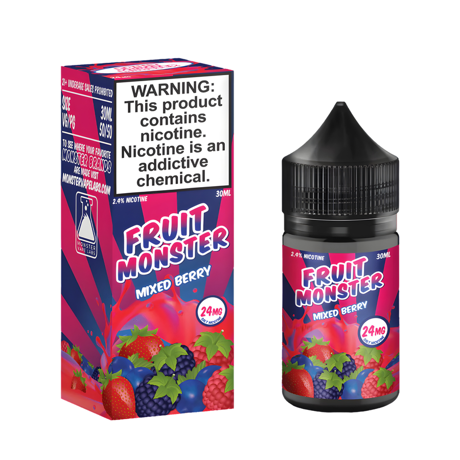 Fruit Monster Salt Nicotine Vape Juice 24 Mg Mixed Berry 