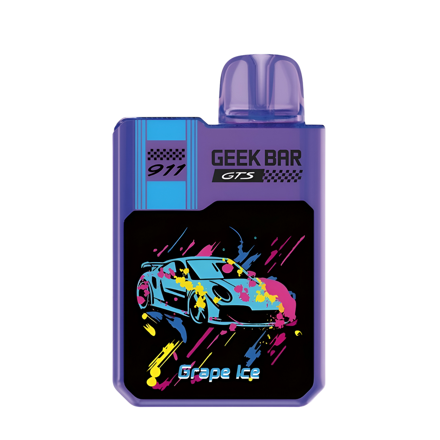 Geek Bar 911 GTS 18K Disposable Vape Grape Ice  