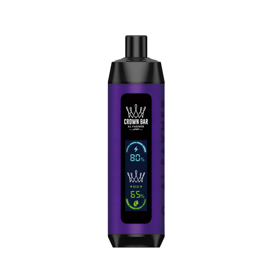 Al Fakher Crown Bar 8000 Pro Dtl Disposable Vape Grape Mint  