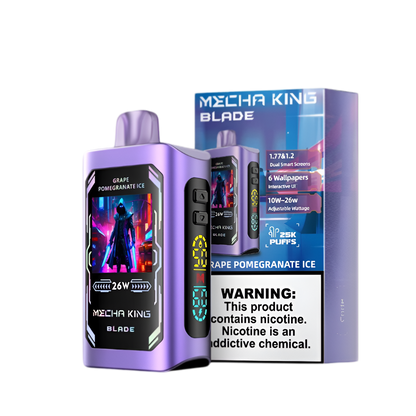 Mecha King Blade 25K Disposable Vape Grape Pomegranate Ice  