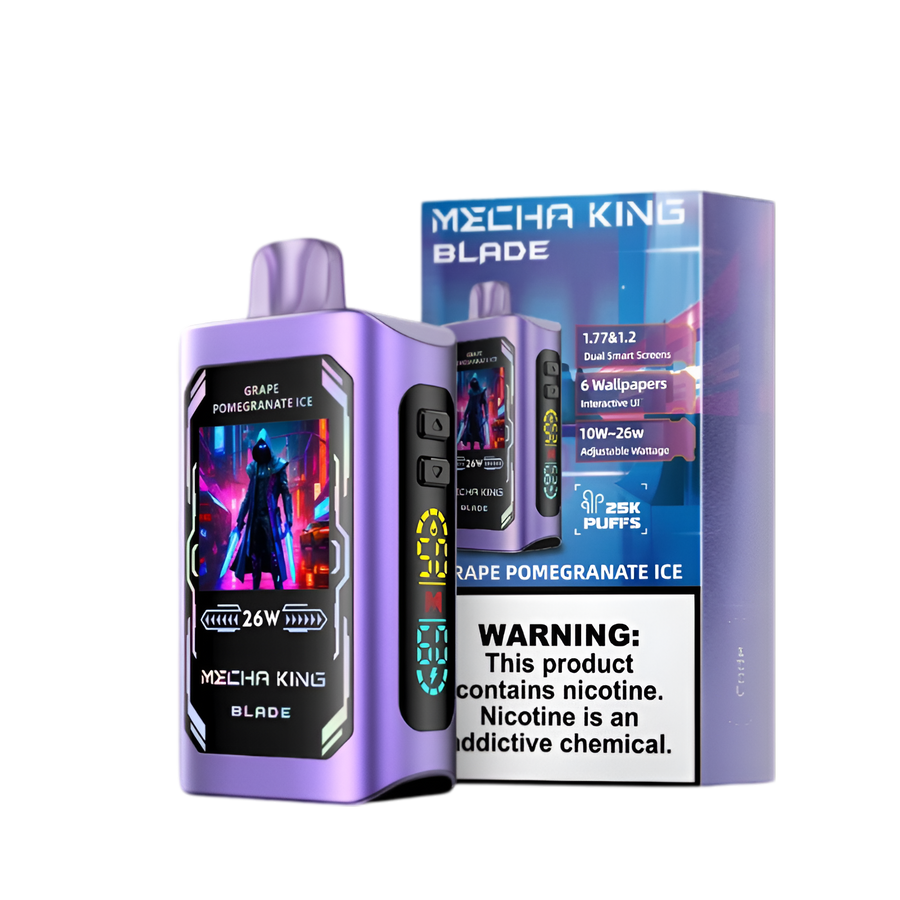 Mecha King Blade 25K Disposable Vape Grape Pomegranate Ice  